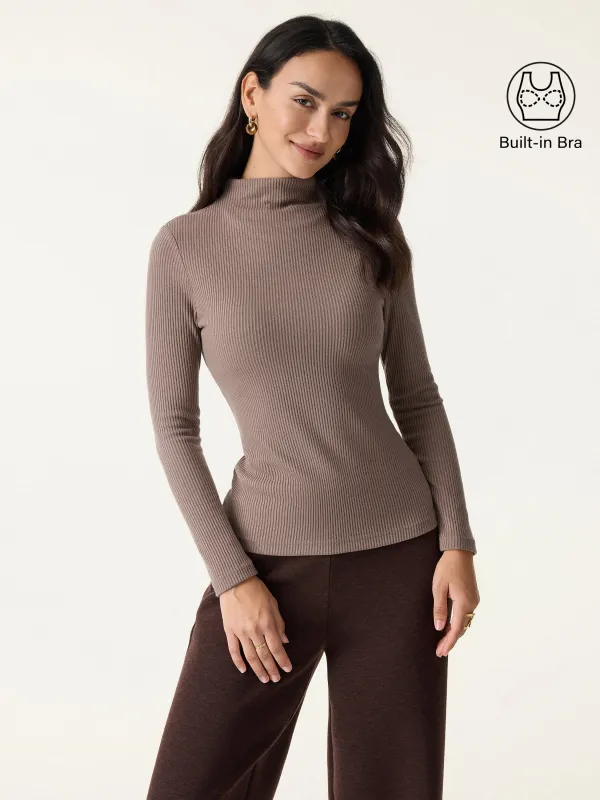 Ribbed Mockneck Long Sleeve Brami sold by OGLmove