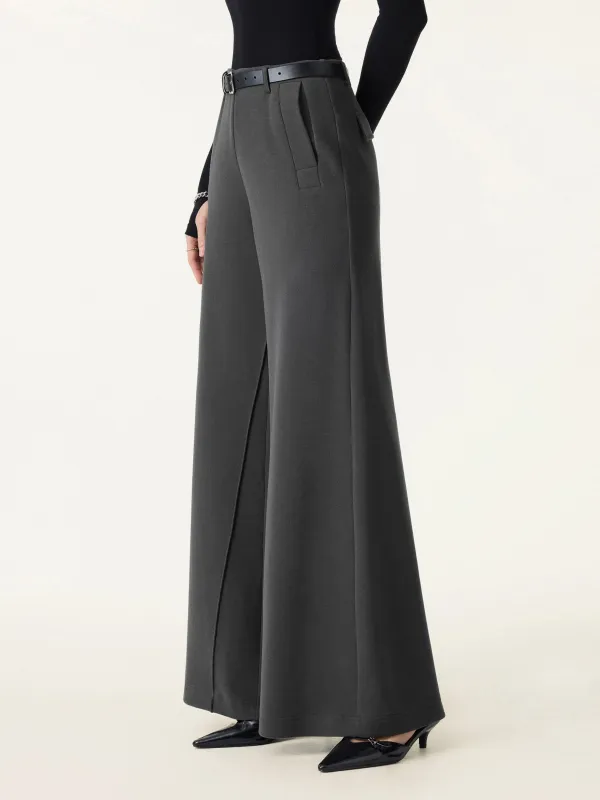 Tummy-Control Mid Rise Ultra-Wide Leg Pants with Pockets sold by OGLmove