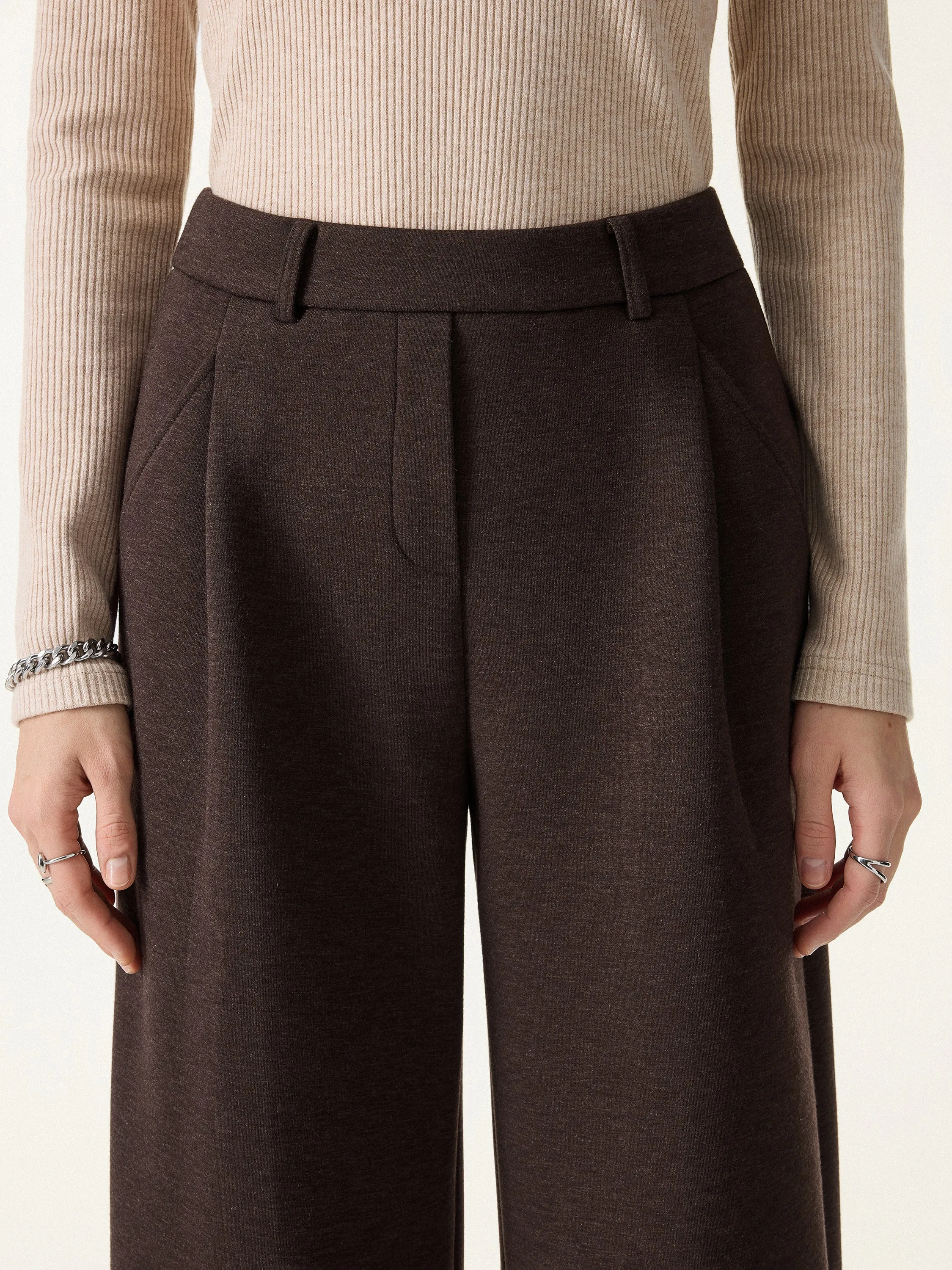 Cozy Knit Mid Rise Barrel Leg Pull-on Pants sold by OGLmove product image thumbnail 5