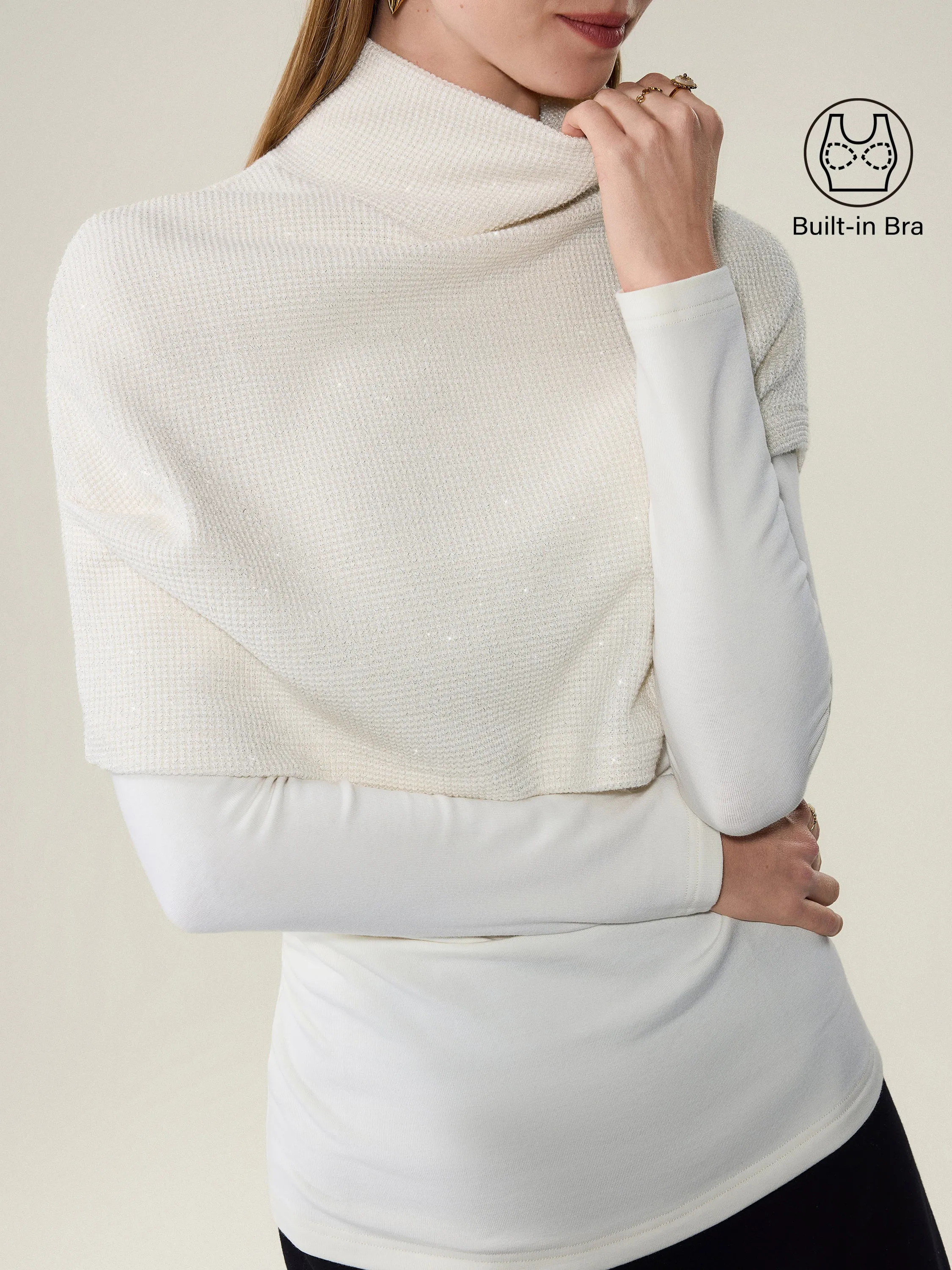 Shimmering Turtleneck Cap with Boatneck Brami sold by OGLmove product image thumbnail 5