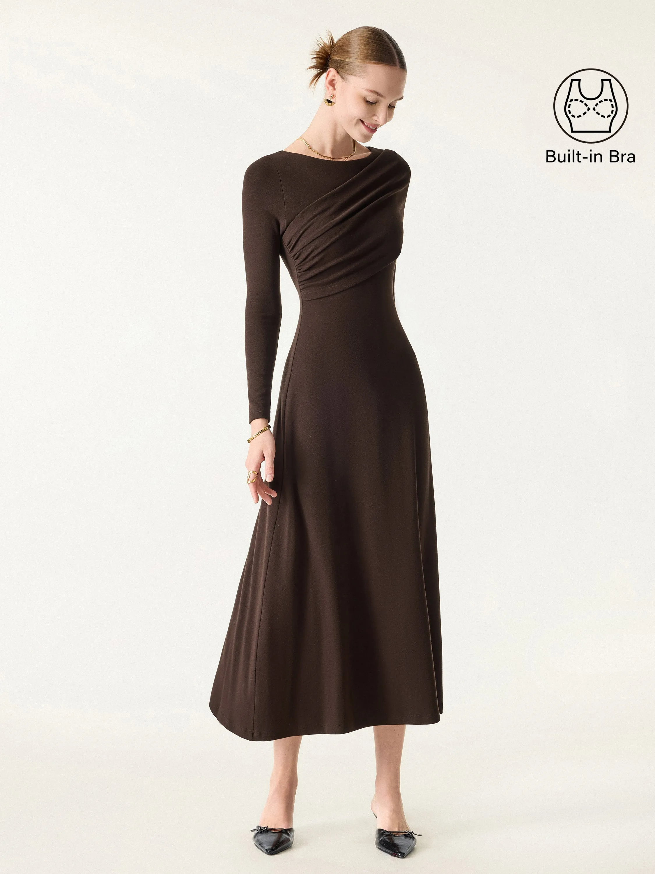 Boatneck Midi Brami Dress sold by OGLmove product image thumbnail 4