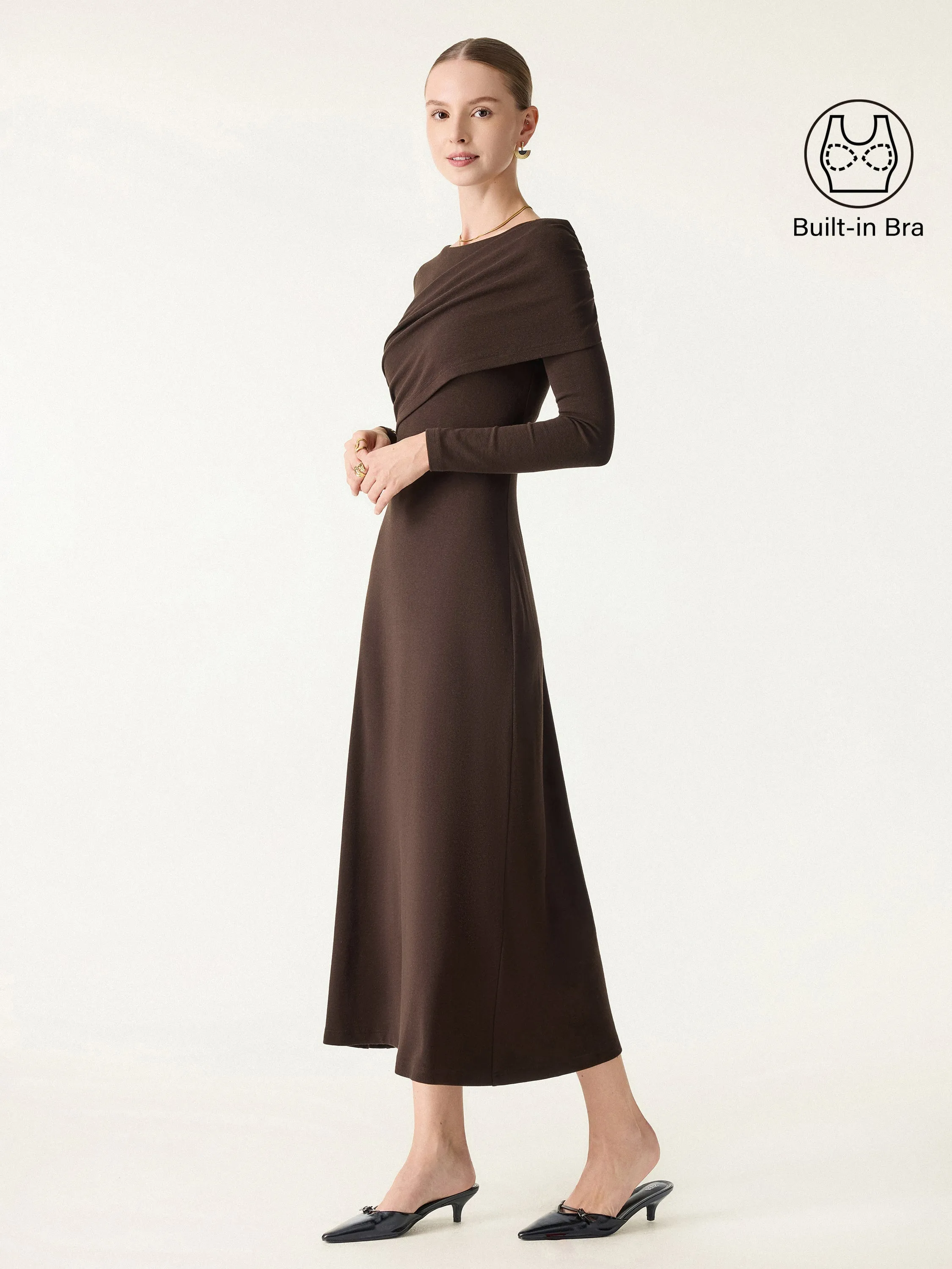 Boatneck Midi Brami Dress sold by OGLmove product image thumbnail 3