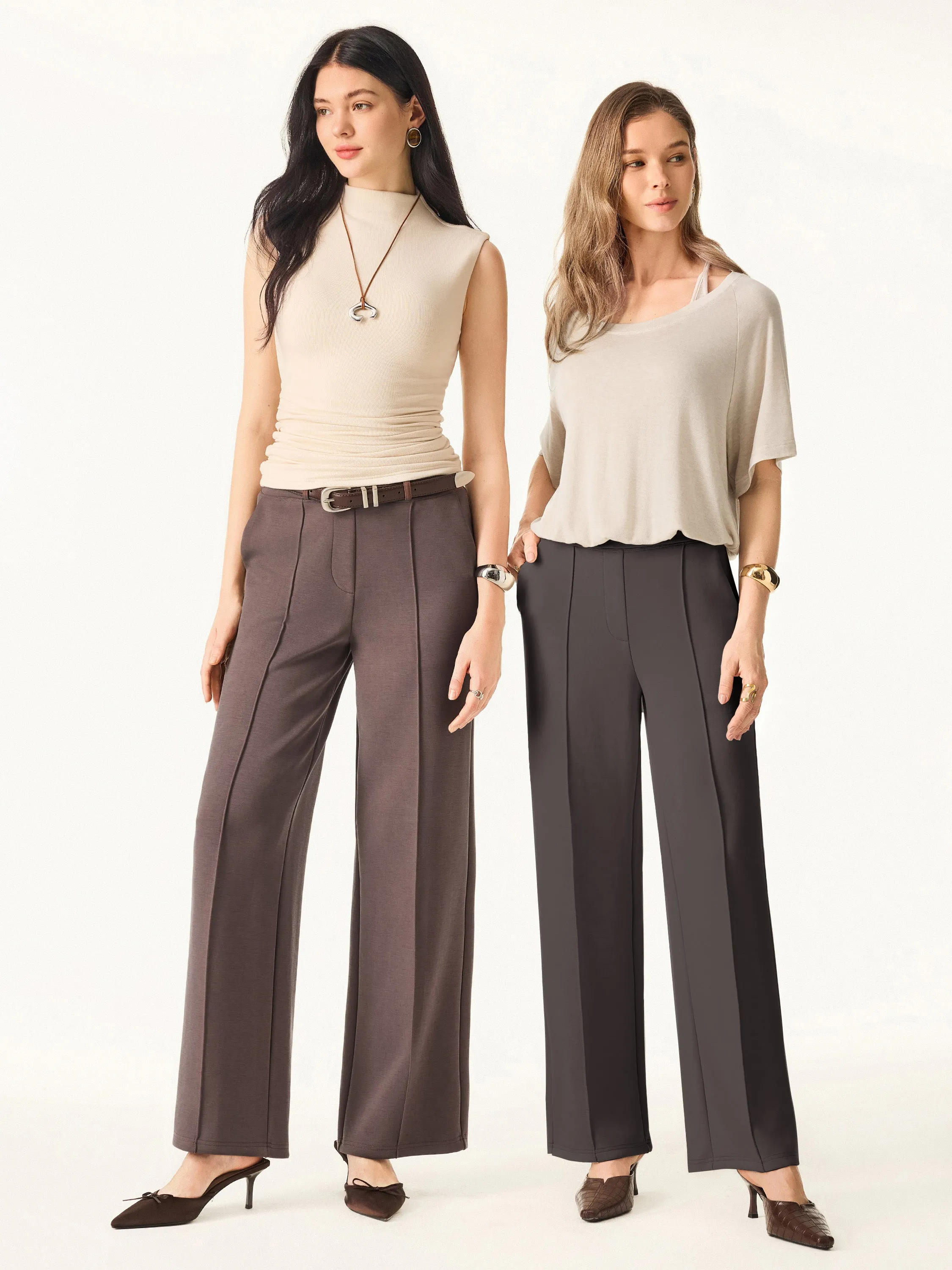Mid Rise Straight Leg Pants with Pockets sold by OGLmove product image thumbnail 2