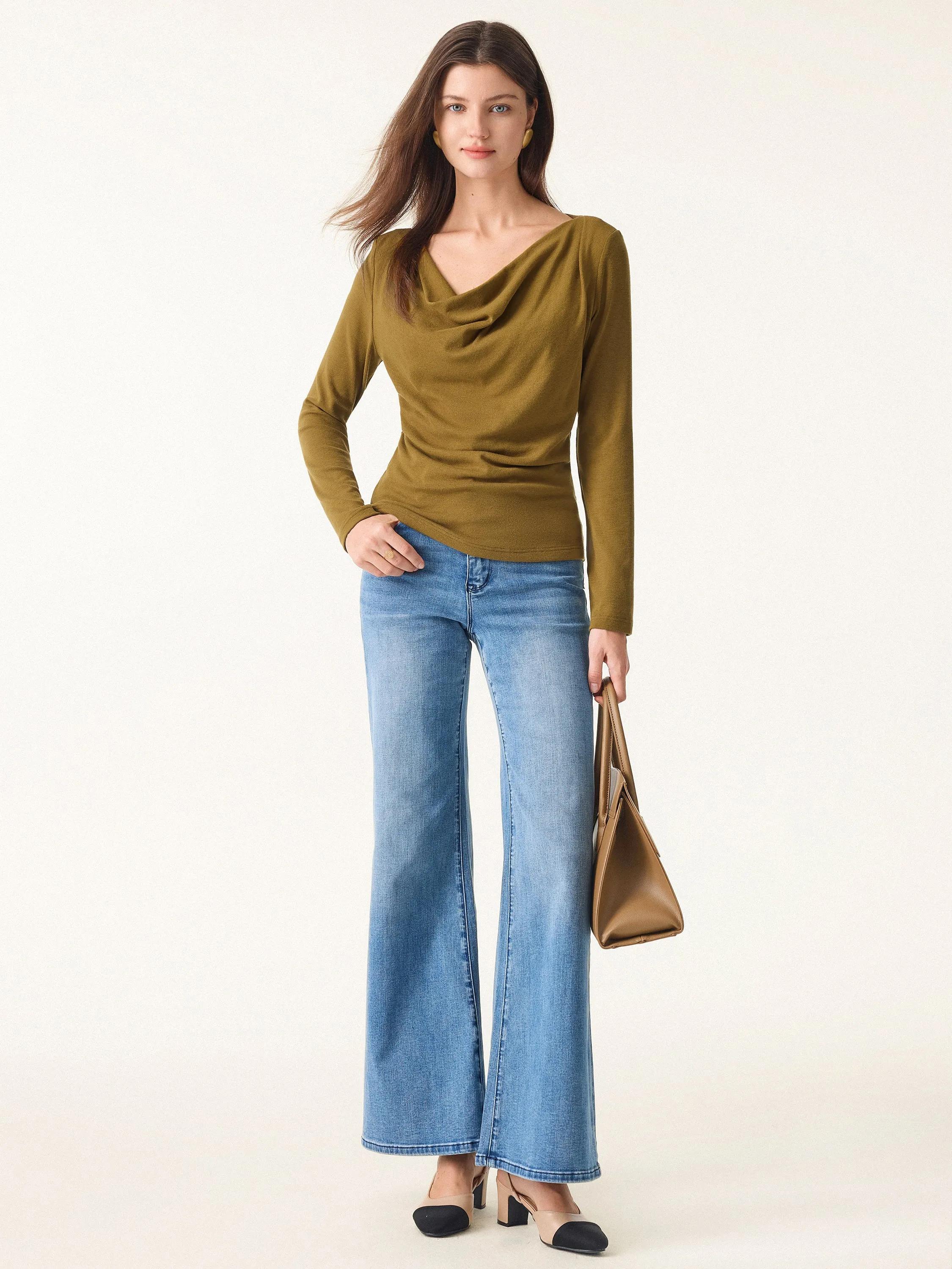 Cowl Neck Long Sleeve Top sold by OGLmove product image thumbnail 2