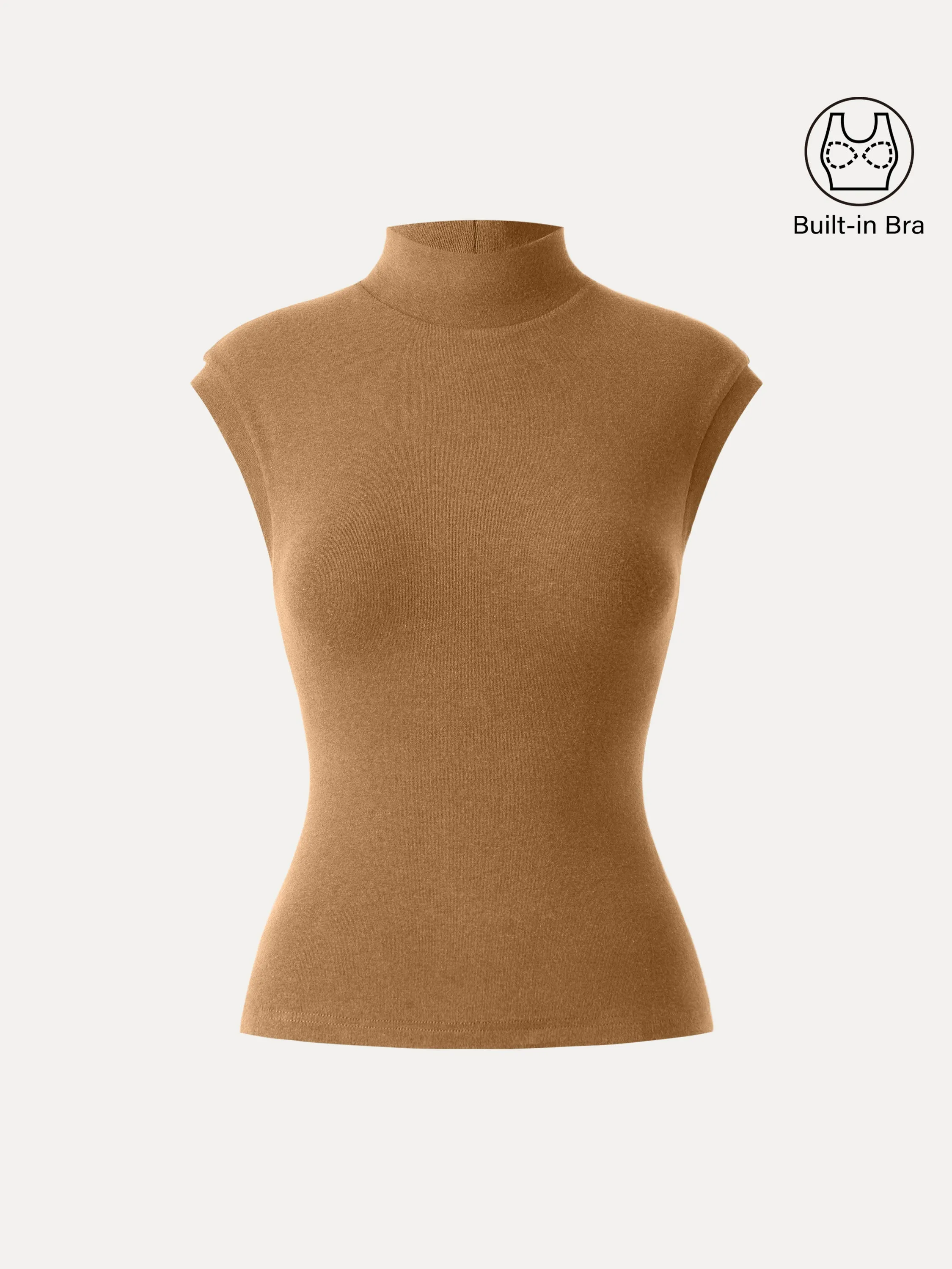 Mock Neck Cap Sleeve Brami Top sold by OGLmove product image thumbnail 2