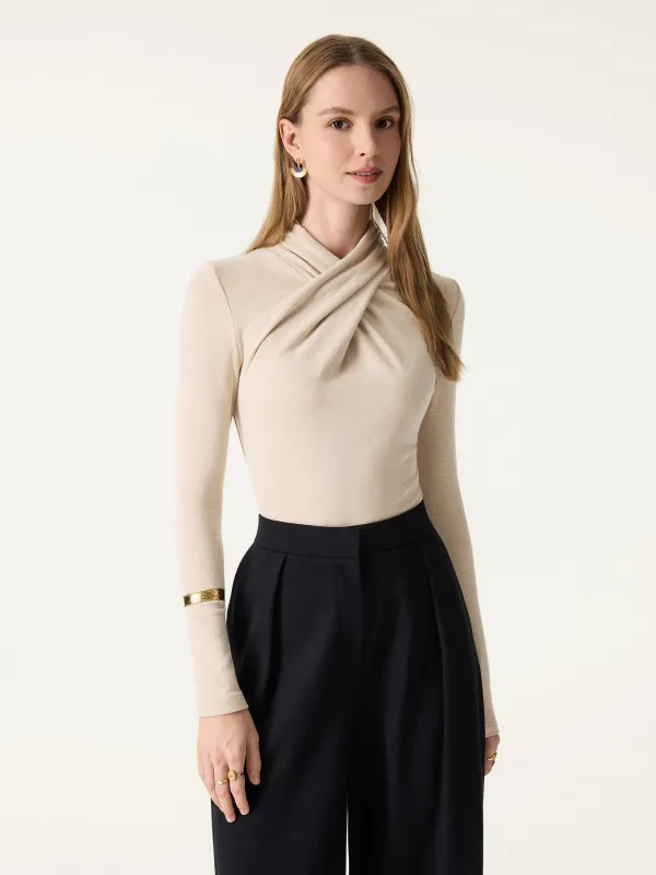 ProWarm Twisted Mockneck Long Sleeve Top sold by OGLmove