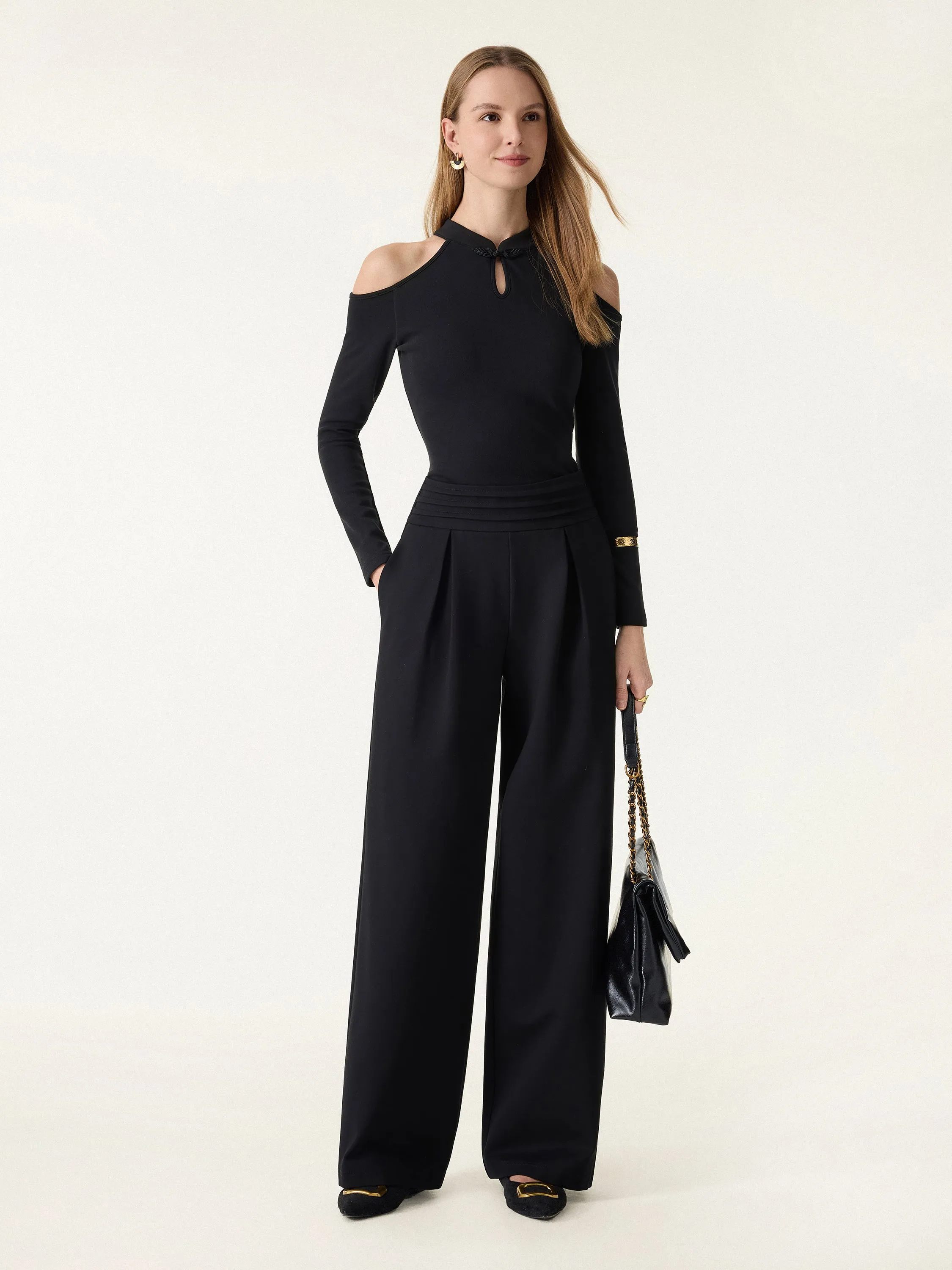 Cutout Shoulder Mandarin Collar Going-out Brami Limited Edition sold by OGLmove product image thumbnail 5