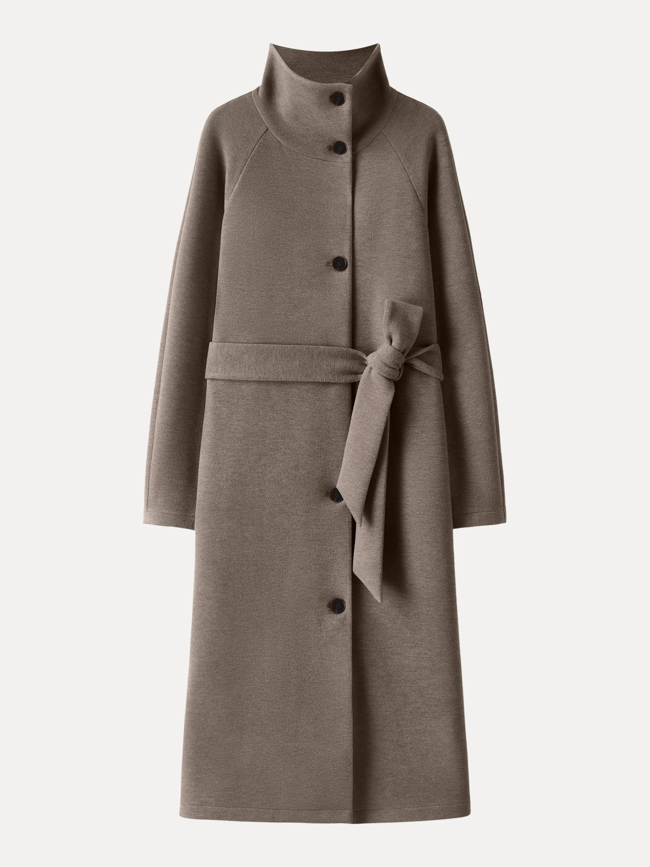 FuzzLuxe Belted Tunnel Neck Button Front Coat sold by OGLmove product image thumbnail 2