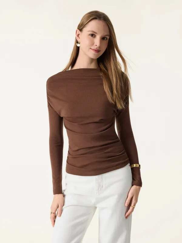 ProWarm Drop Shoulder Ruched Top made by OGLmove