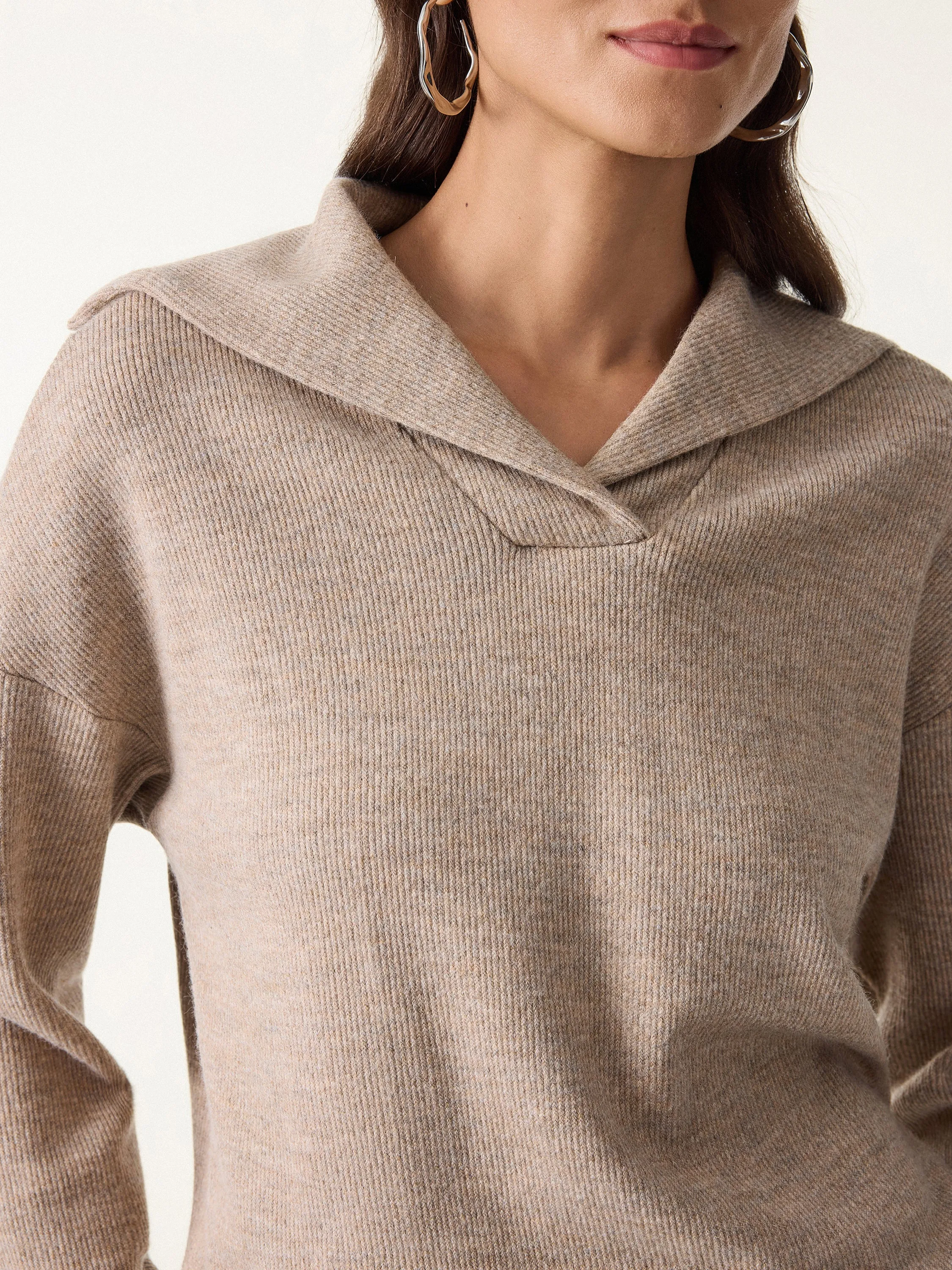 Cozy Warm V-Neck Relaxed Fit Pullover sold by OGLmove product image thumbnail 4