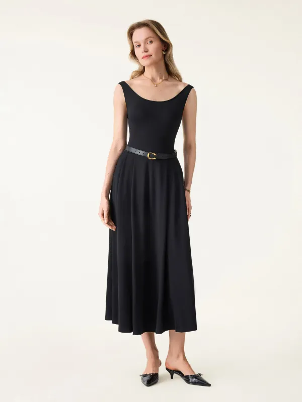 Balletic Scoop Neck Midi Brami Dress with Pockets sold by OGLmove