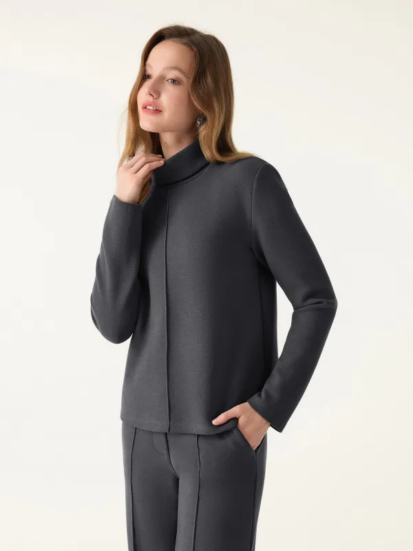 FuzzLuxe Turtleneck Long Sleeve Top sold by OGLmove