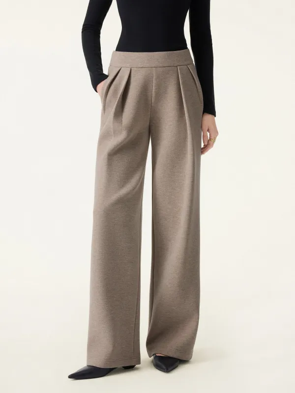 FuzzLuxe Mid Rise Straight Leg Pull-on Pants with Pockets sold by OGLmove