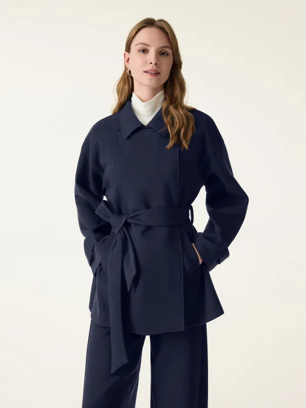 Classic Convertible Collar Belted Coat sold by OGLmove