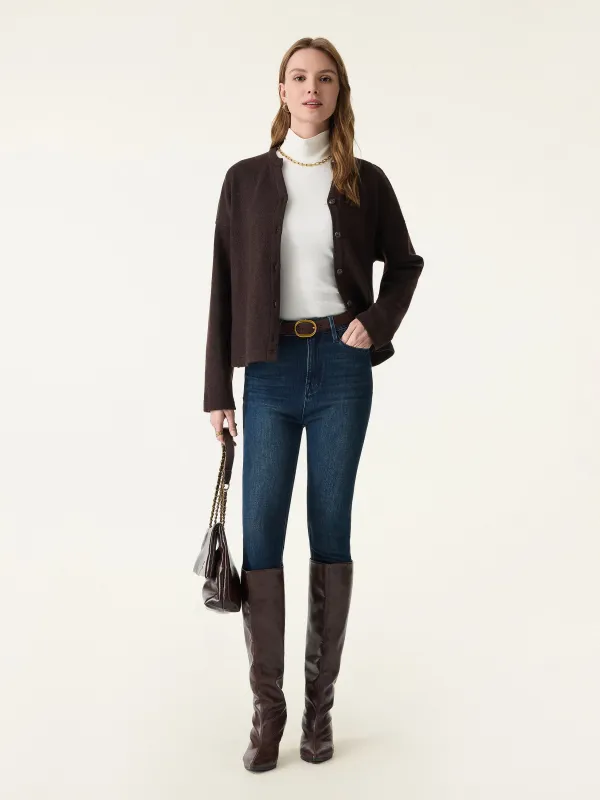 Cozy Knit Cropped Button Front Cardigan sold by OGLmove