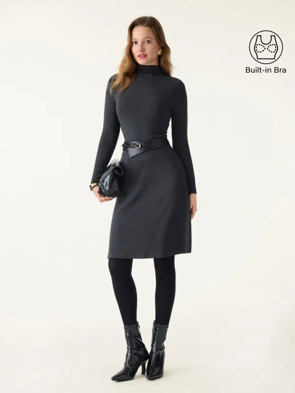 ProWarm Mockneck A-Line Circle Mini Brami Dress sold by OGLmove
