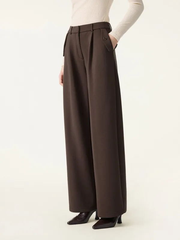 Cozy Knit High Rise Fly-Front Barrel Leg Trousers sold by OGLmove