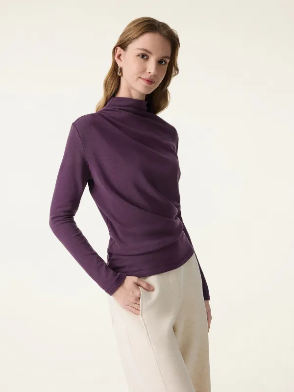 ProWarm Mockneck Ruched Long Sleeve Top sold by OGLmove