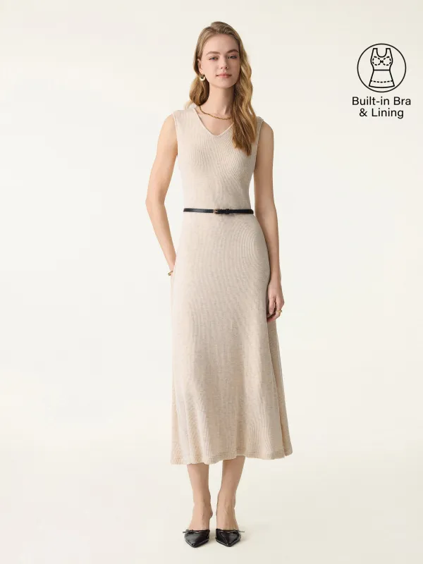 Soft Drape V-Neck Flared Midi Brami Dress sold by OGLmove