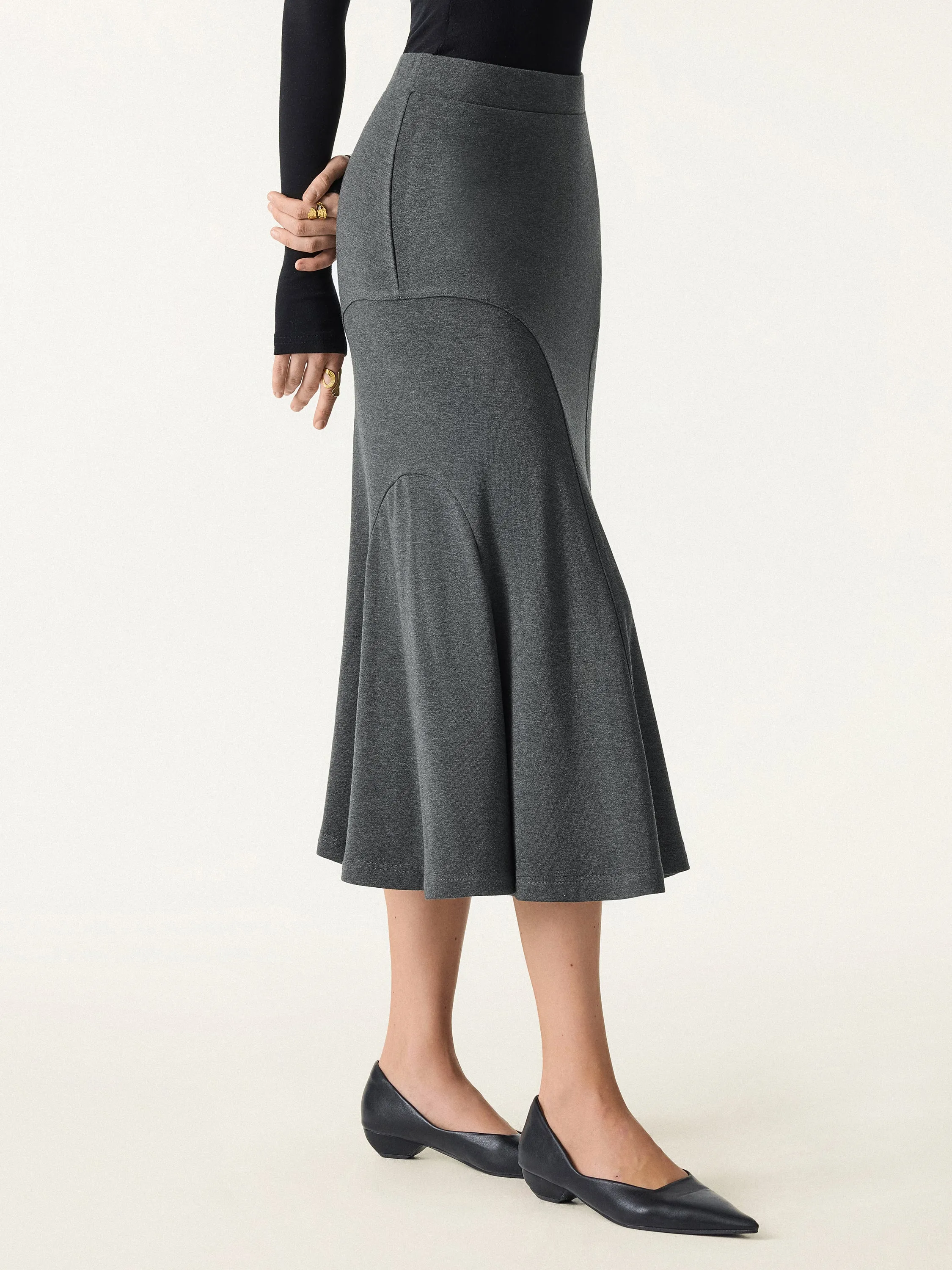 Mid Rise Flounce Pull-on Skirt sold by OGLmove product image thumbnail 5