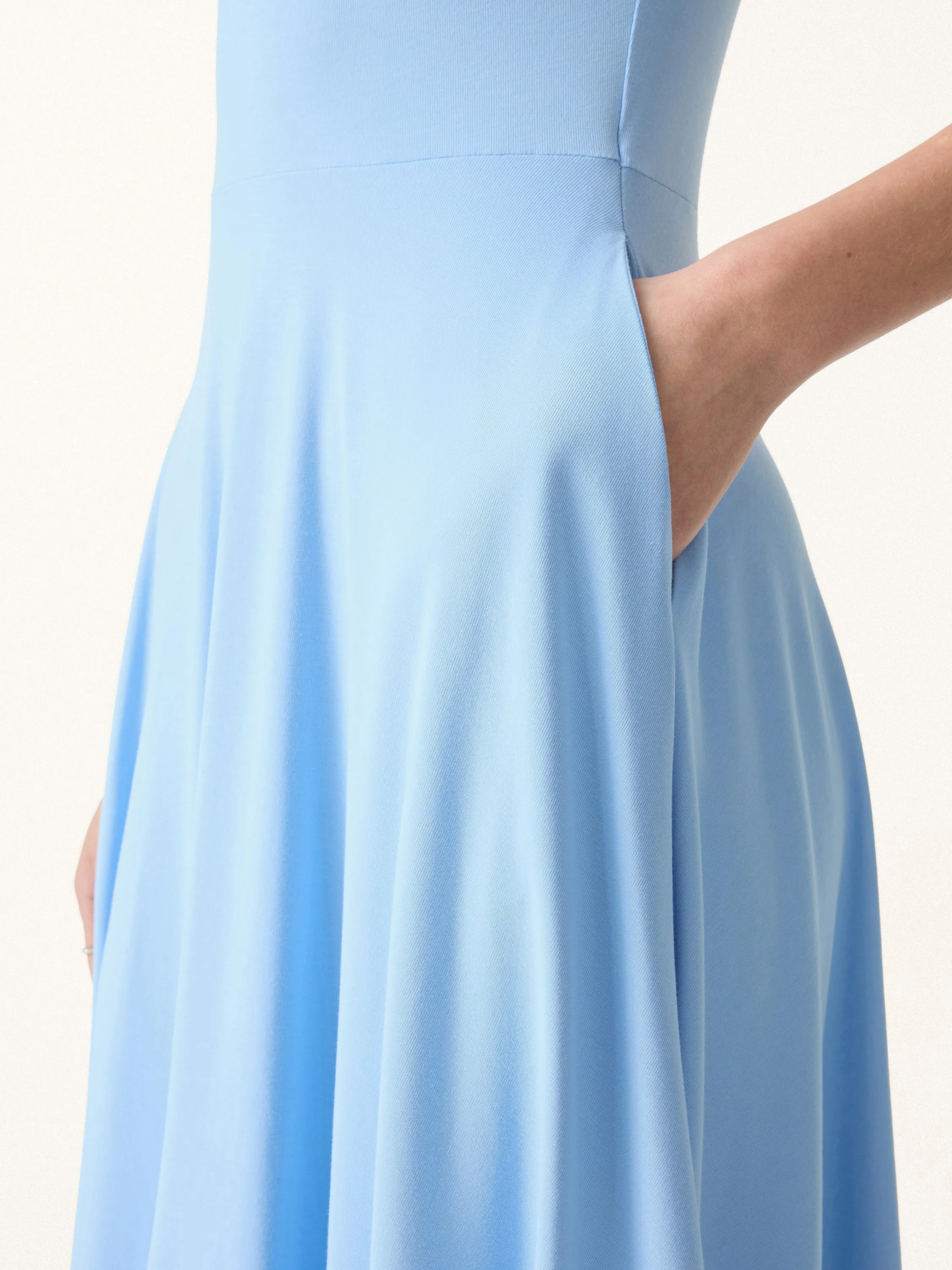SkinKiss Boatneck Wide Shoulder Brami Dress with Pockets sold by OGLmove product image thumbnail 2