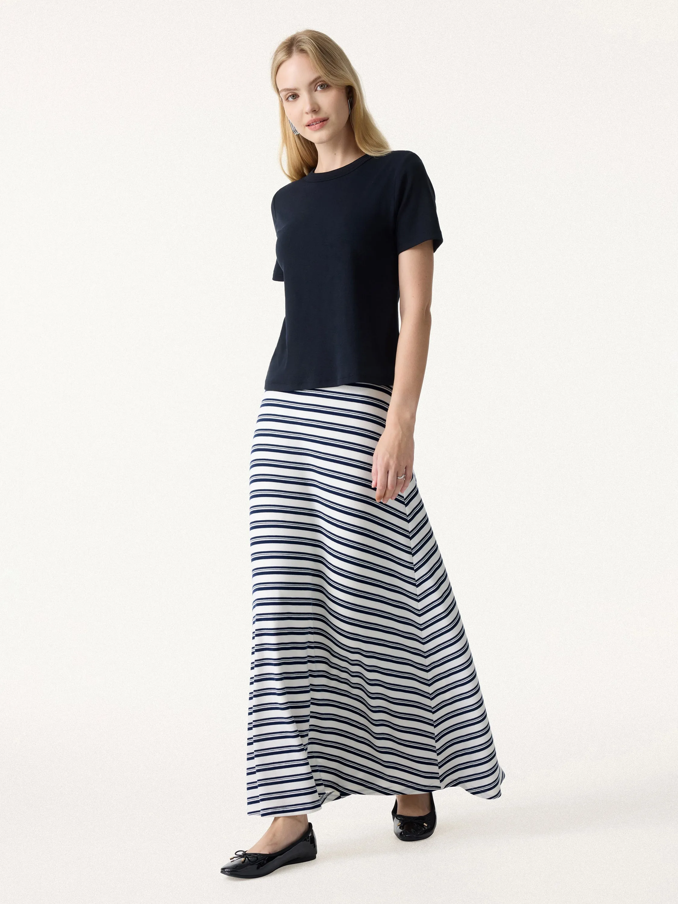 Lyocell Wool Anti-Wrinkle A-Line Circle Maxi Skirt sold by OGLmove product image thumbnail 3