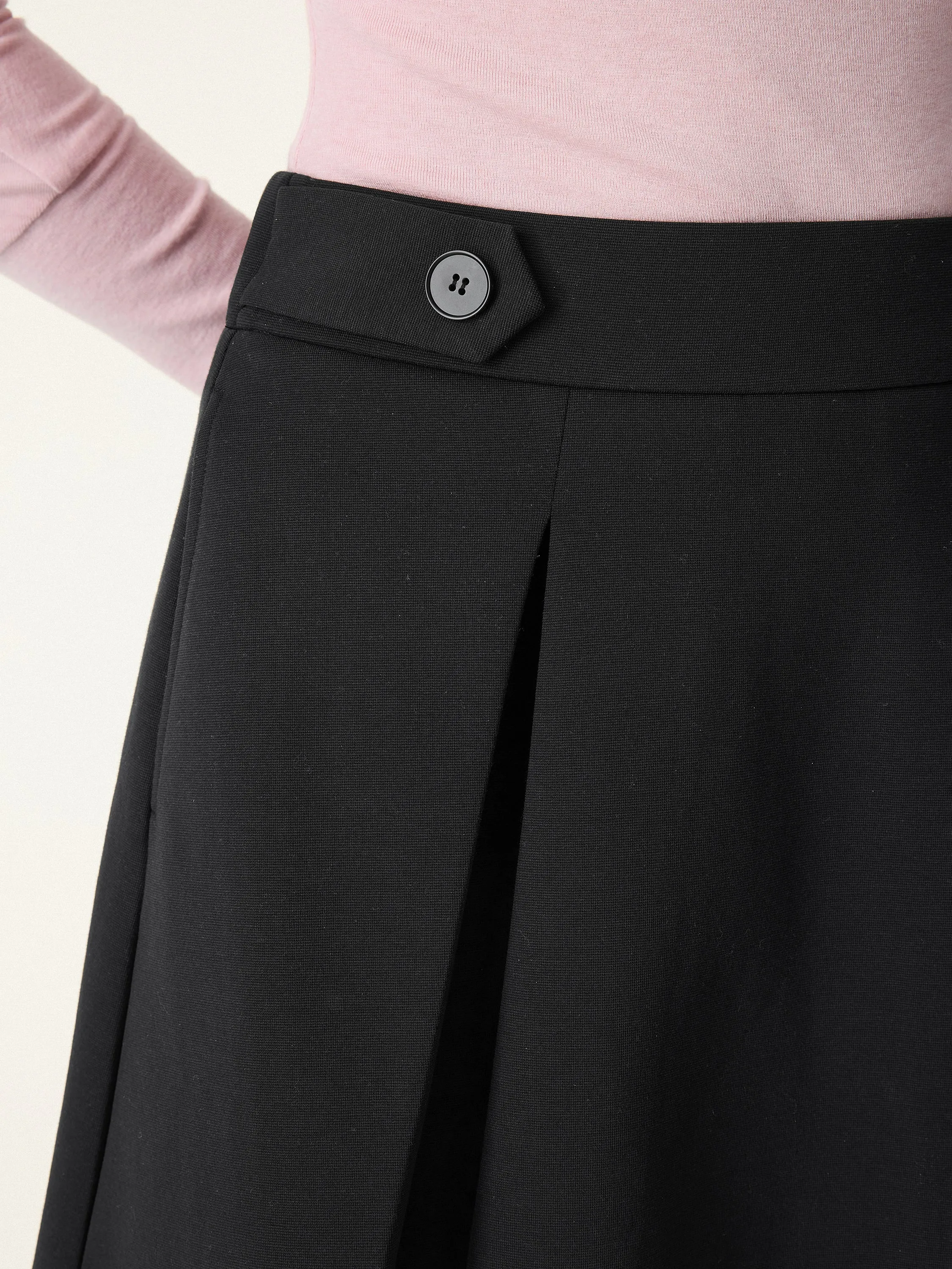 Strech Cotton Blend Pleated Skort with Built-in Shorts sold by OGLmove product image thumbnail 2