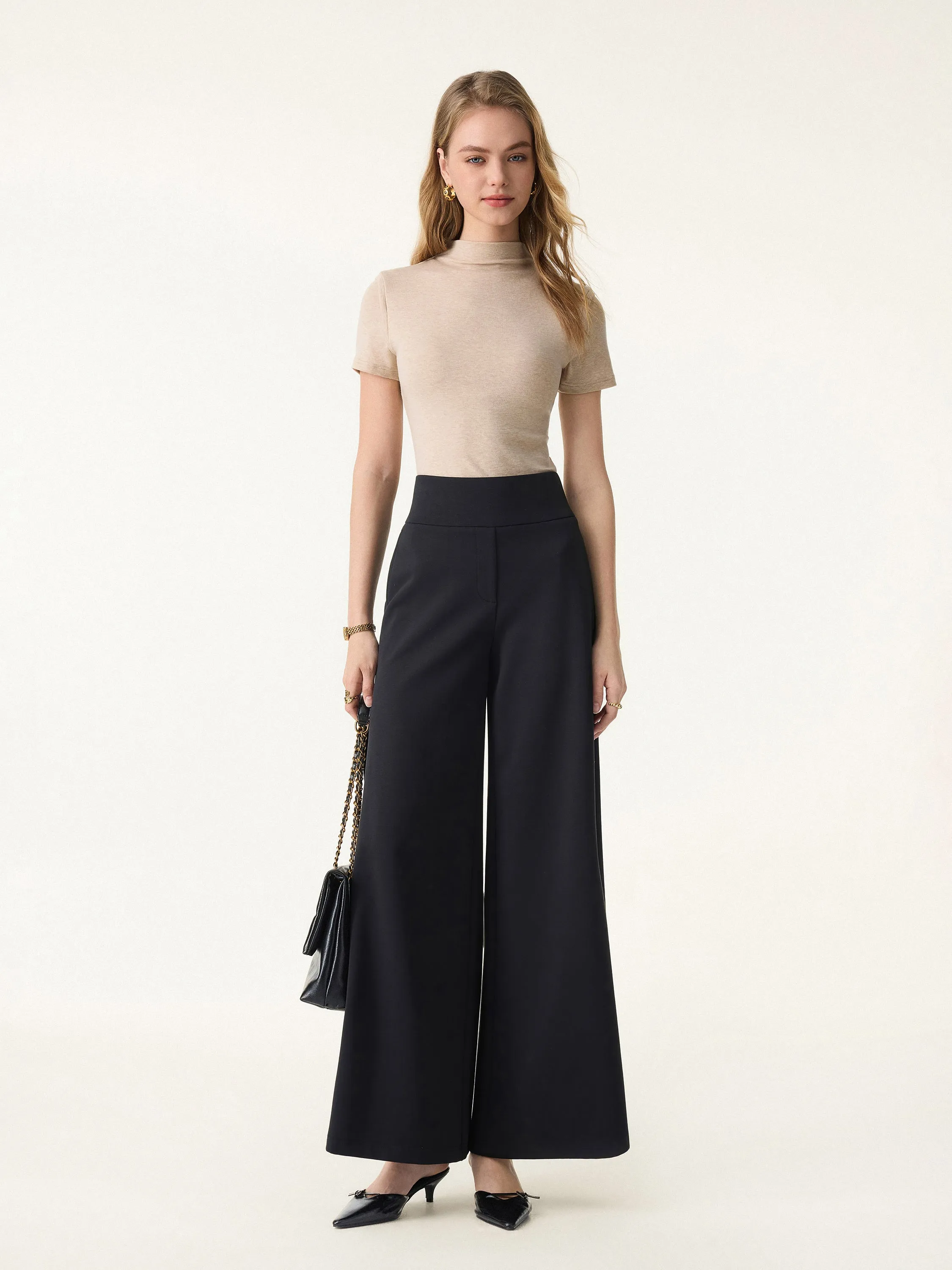 Lyocell Wool Mockneck Short Sleeve Brami sold by OGLmove product image thumbnail 3