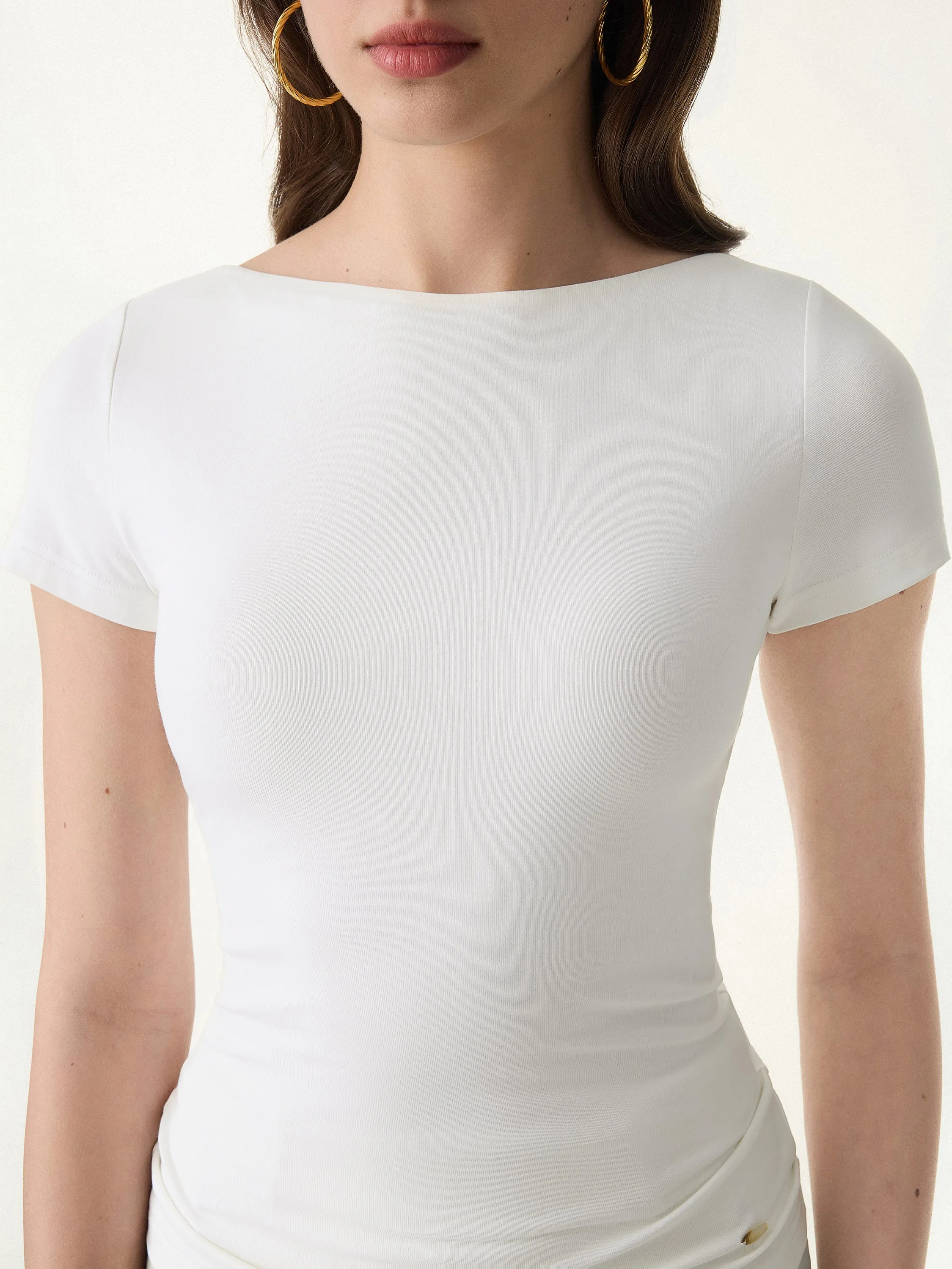SkinKiss Boatneck Short Sleeve Brami sold by OGLmove product image thumbnail 5