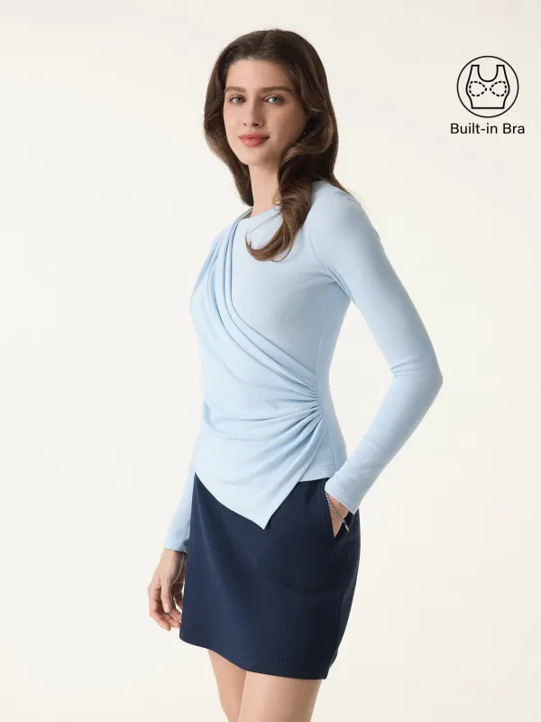 Asymmetrical Angled Hem Long Sleeve Brami sold by OGLmove