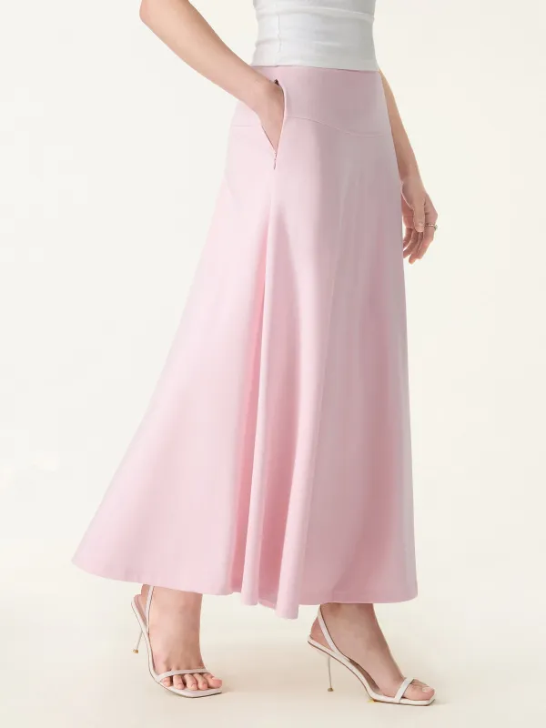 Mid Rise Flare Circle Midi Skirt with Pockets sold by OGLmove