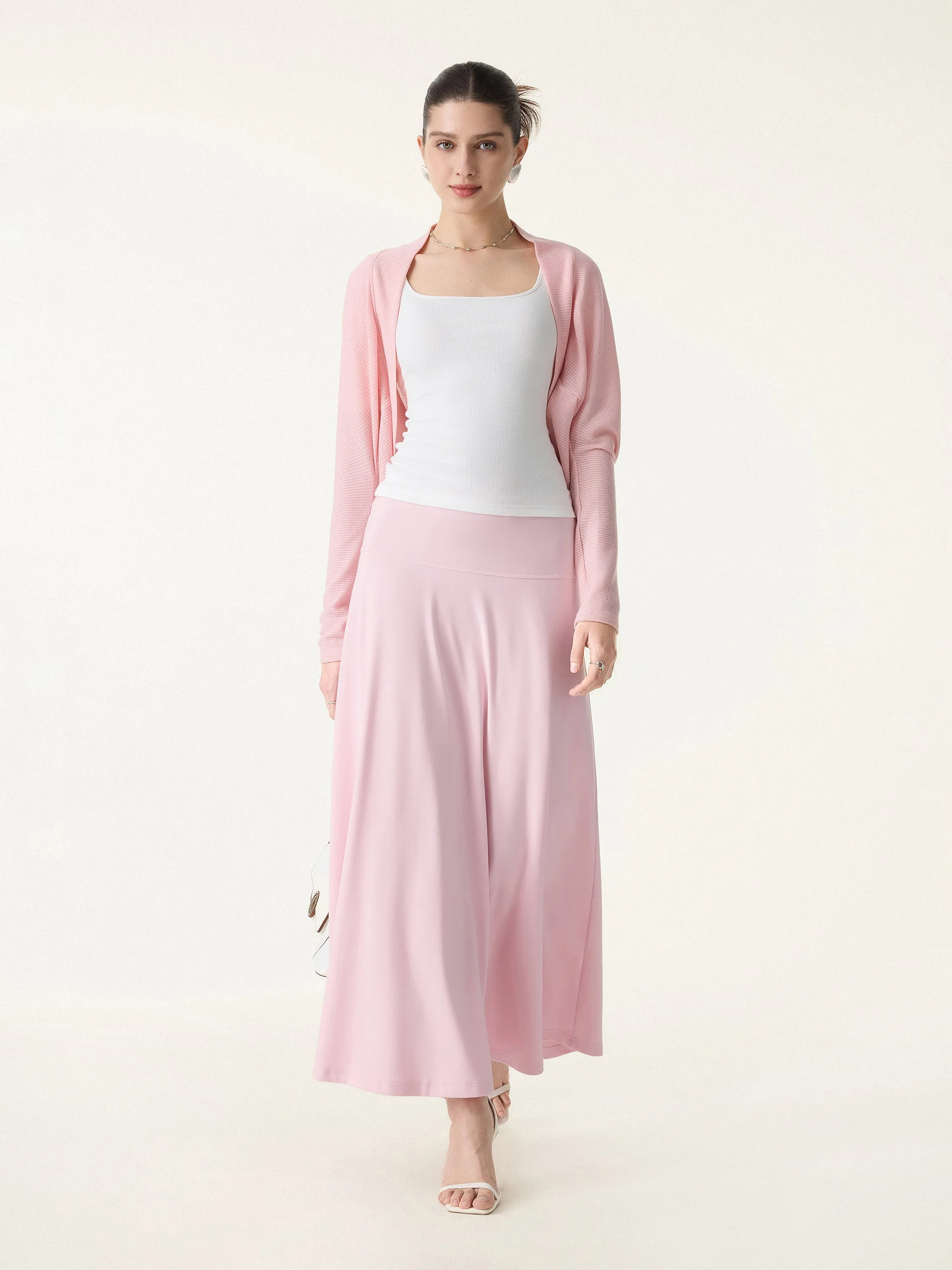 Mid Rise Flare Circle Midi Skirt with Pockets sold by OGLmove product image thumbnail 3