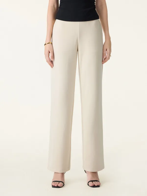 Stretch Cotton Blend Slim Straight Pull-on Pants with Pockets sold by OGLmove