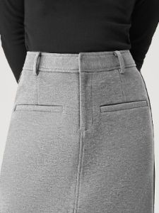 Cashmere-like Side Slit Midi Skirt sold by ogl move