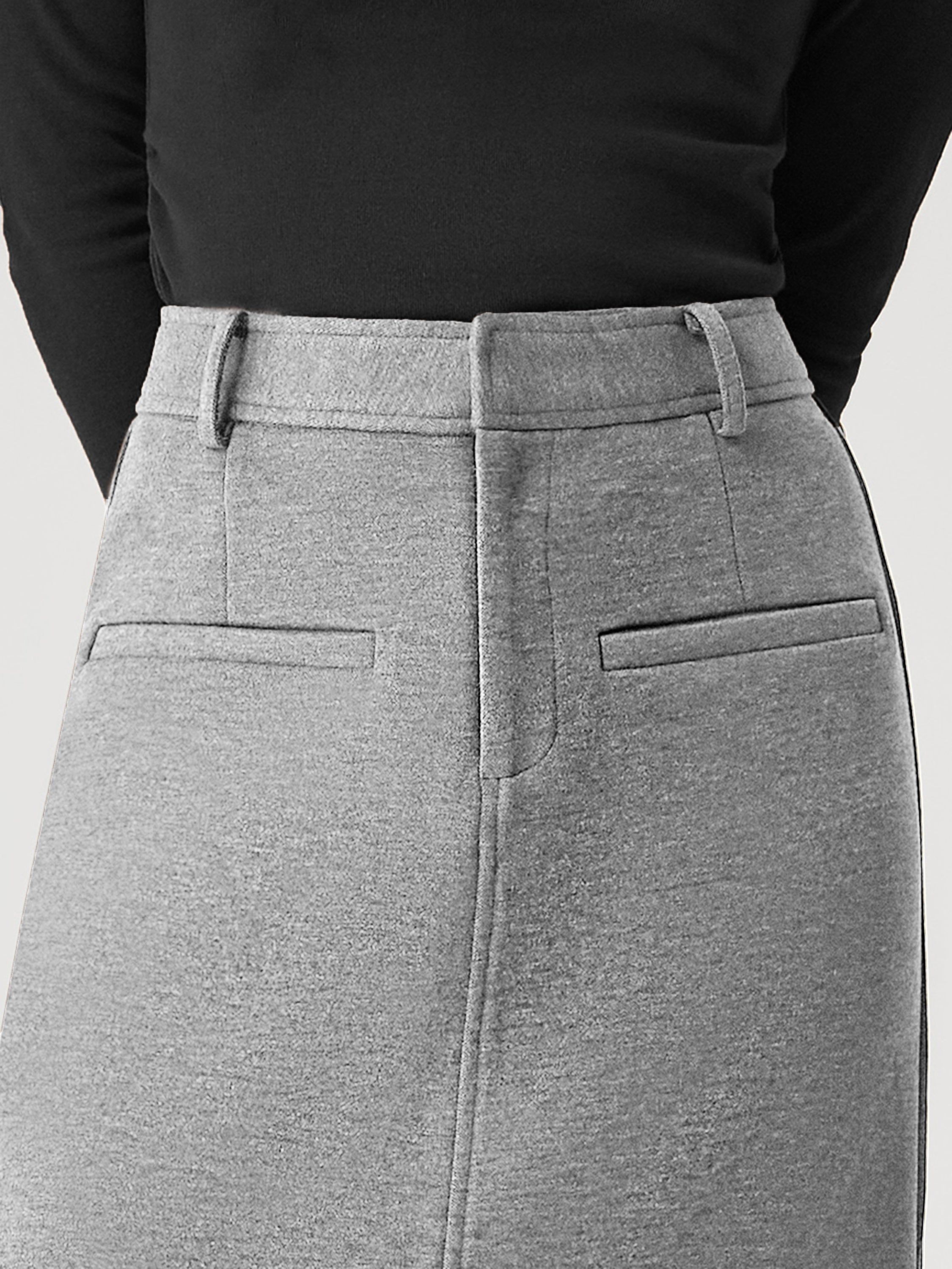 Cashmere-like Side Slit Midi Skirt sold by ogl move product image thumbnail 5