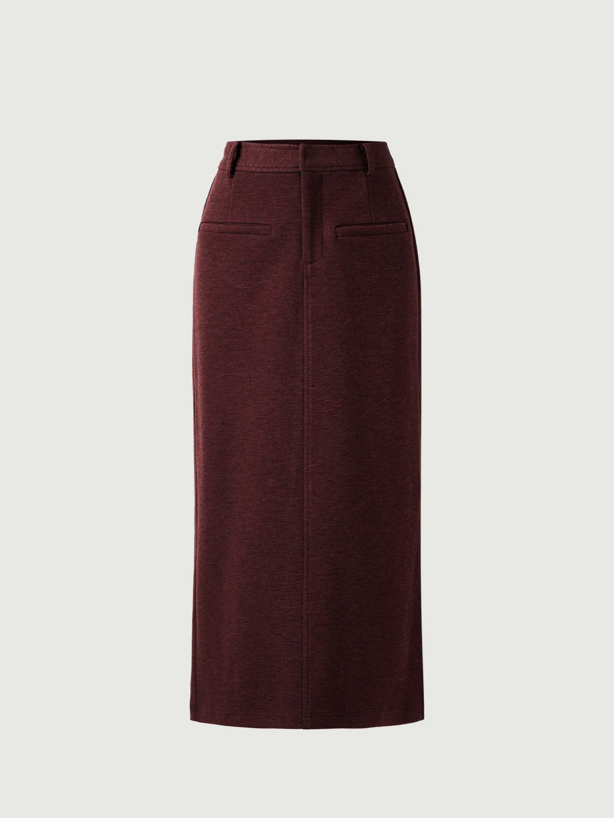 Cashmere-like Side Slit Midi Skirt sold by ogl move product image thumbnail 8