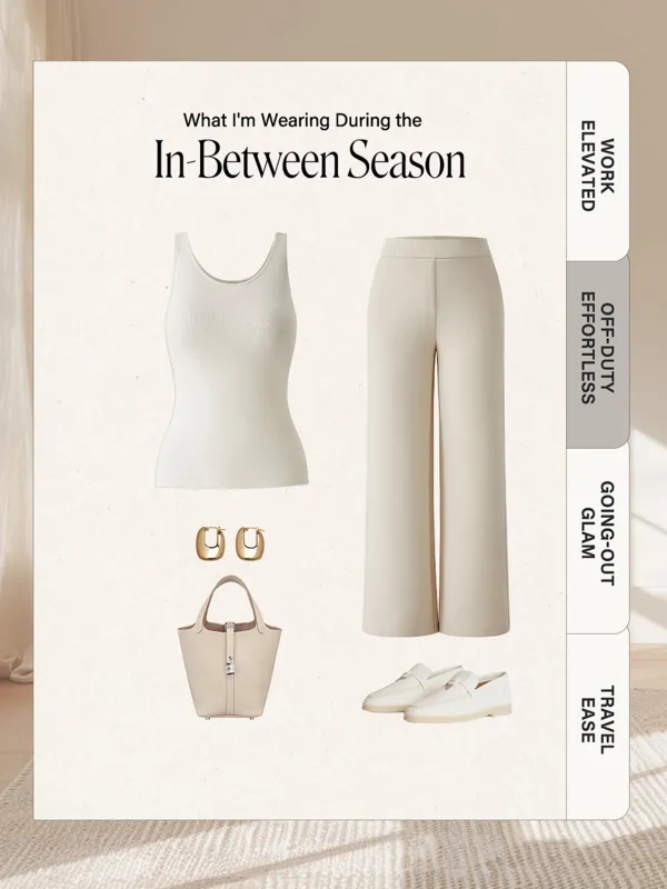 2Pcs Set U-Neck Brami Tank & Mid Rise Pull-on Straight Pant sold by OGLmove