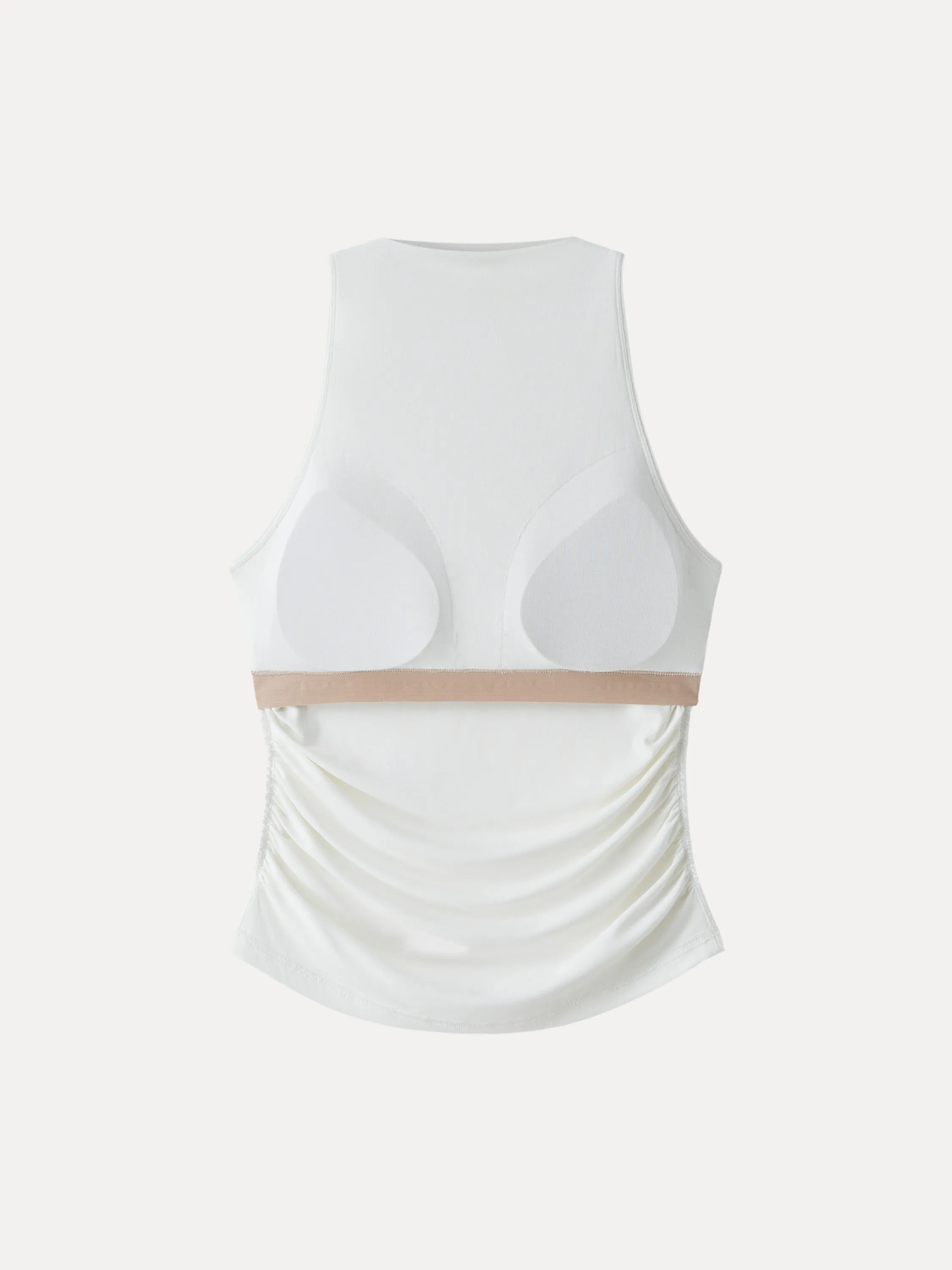 2Pcs Set Ruched Sleeveless Brami Tank & Pull-on Mermaid Midi Skirt sold by OGLmove product image thumbnail 3