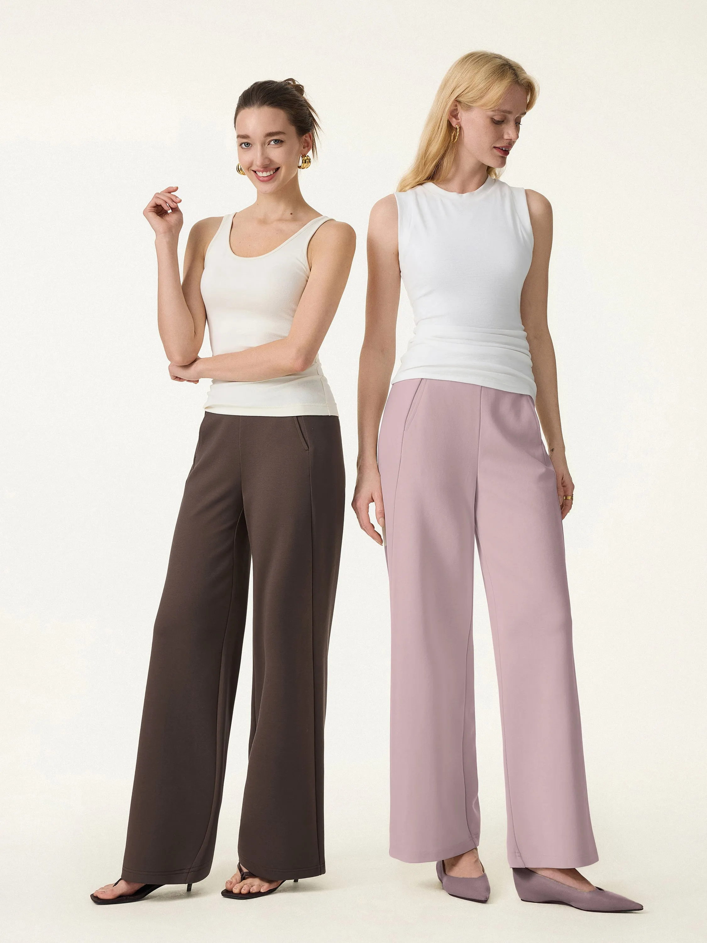 Mid Rise Straight Pull-on Pants with Pockets sold by OGLmove product image thumbnail 2