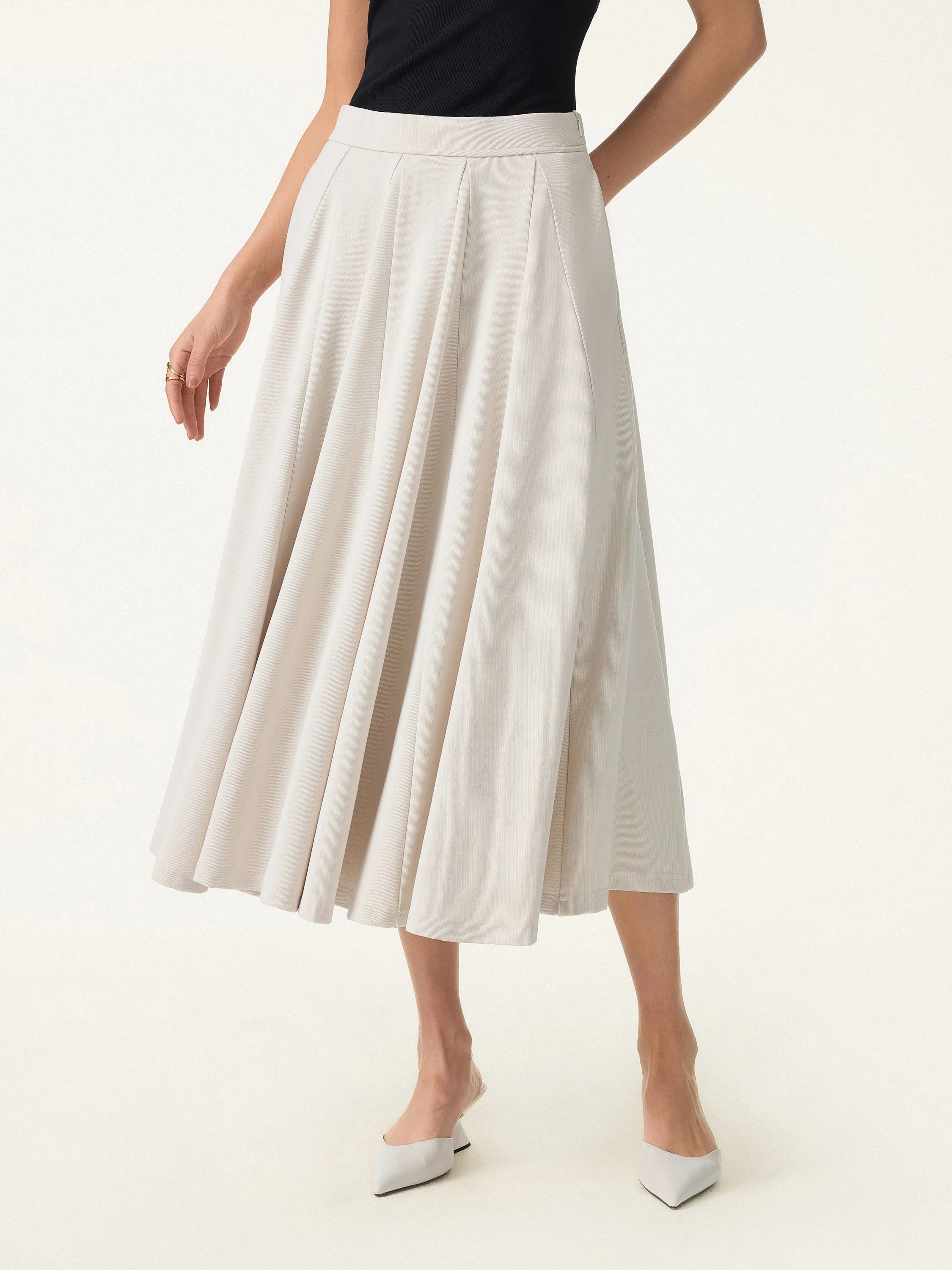 Lyocell Blend Volume Skirt with Pockets sold by OGLmove product image thumbnail 4