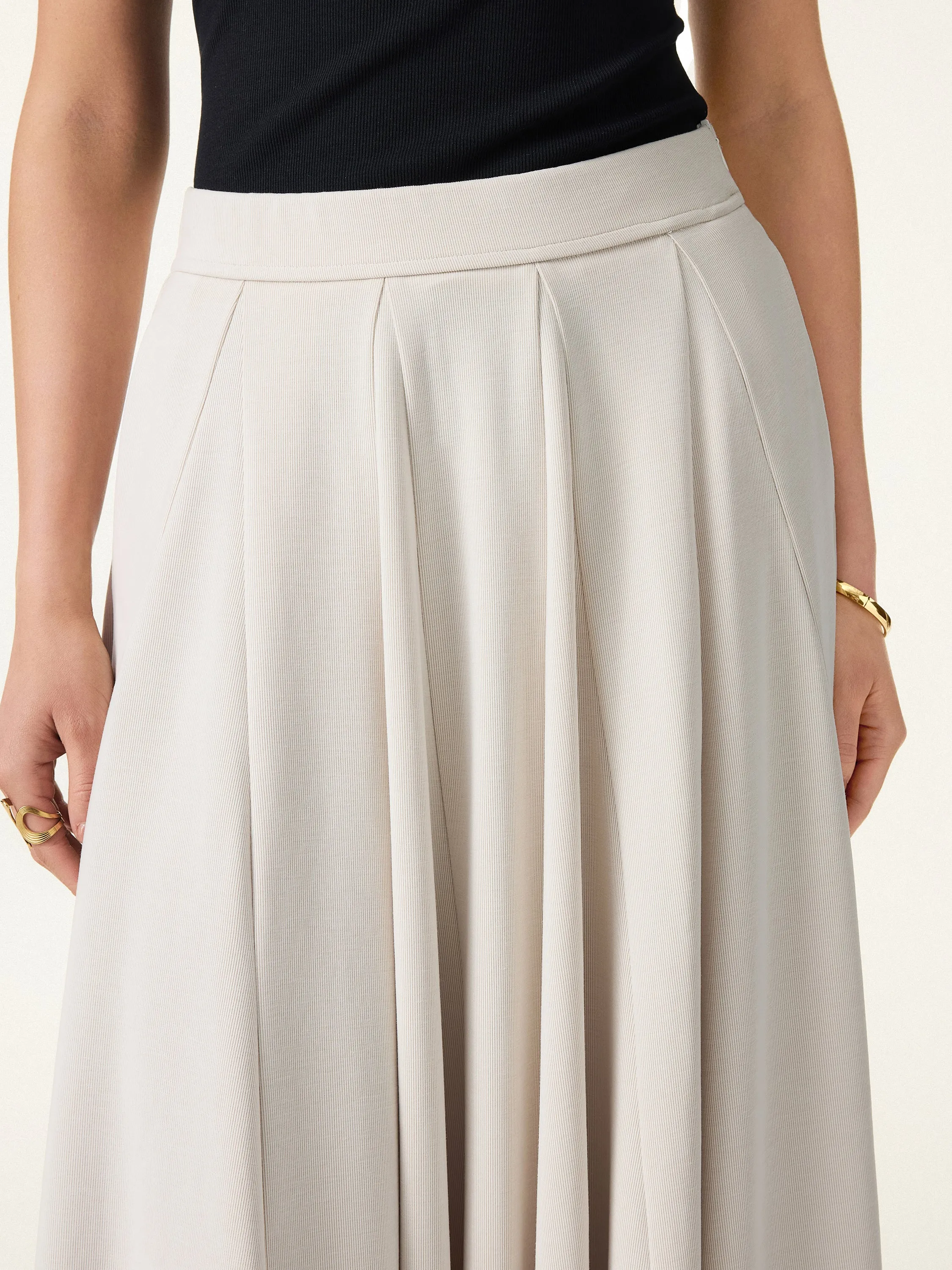 Lyocell Blend Volume Skirt with Pockets sold by OGLmove product image thumbnail 5