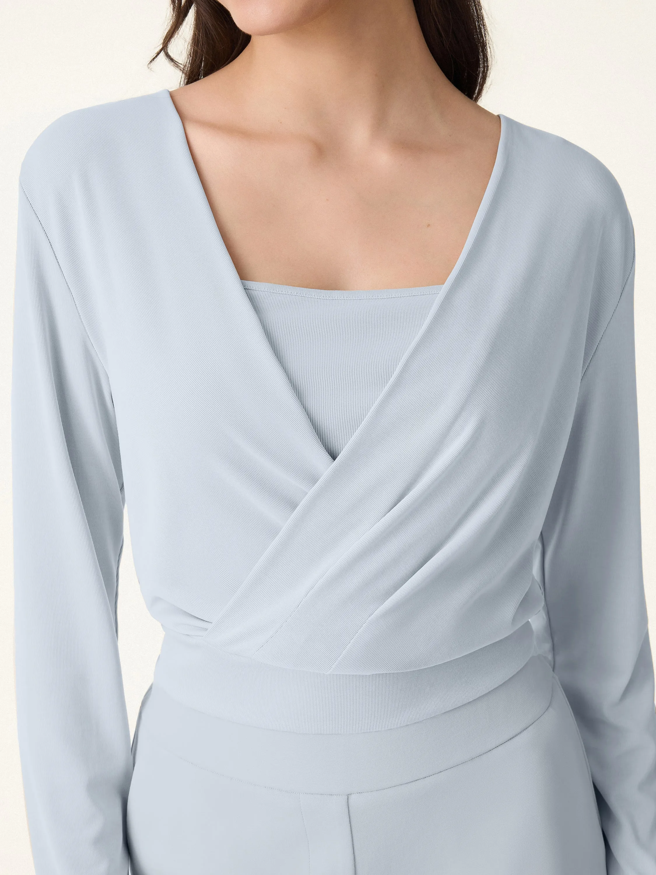 Sandwashed Modal 2-in-1 Wrap Bra Top sold by OGLmove product image thumbnail 3