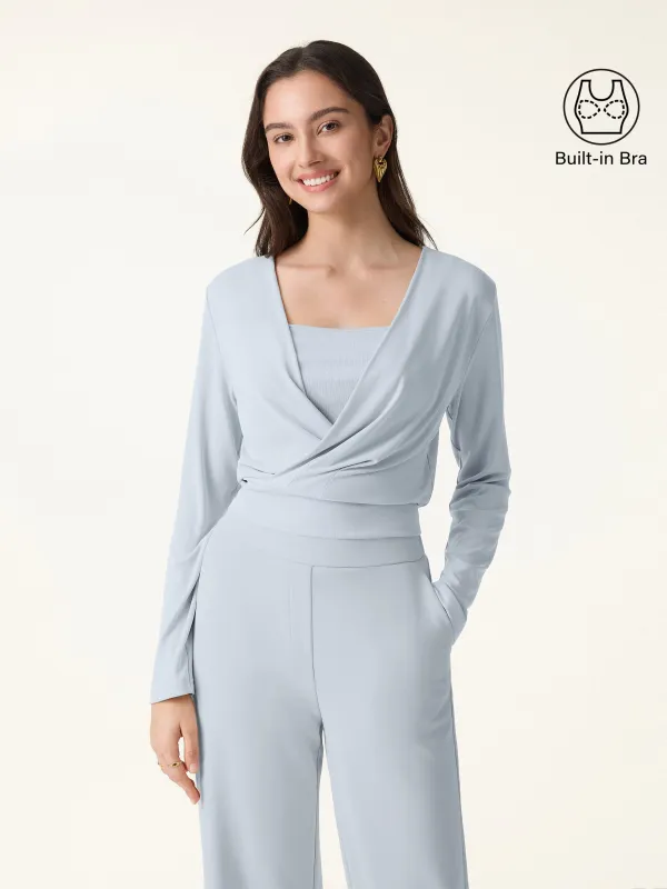 Sandwashed Modal 2-in-1 Wrap Bra Top made by OGLmove