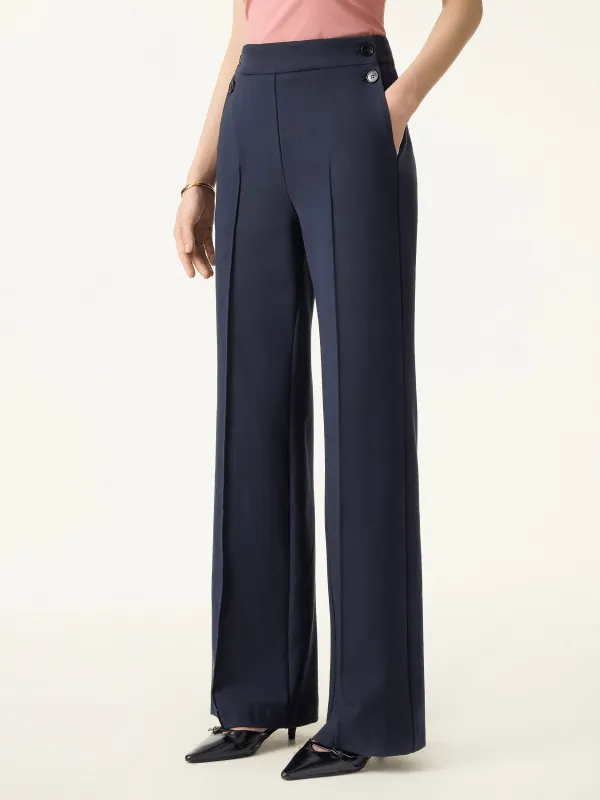 4-Way Stretch A-Line Wide Leg Pull-on Work Pants with Pockets made by OGLmove