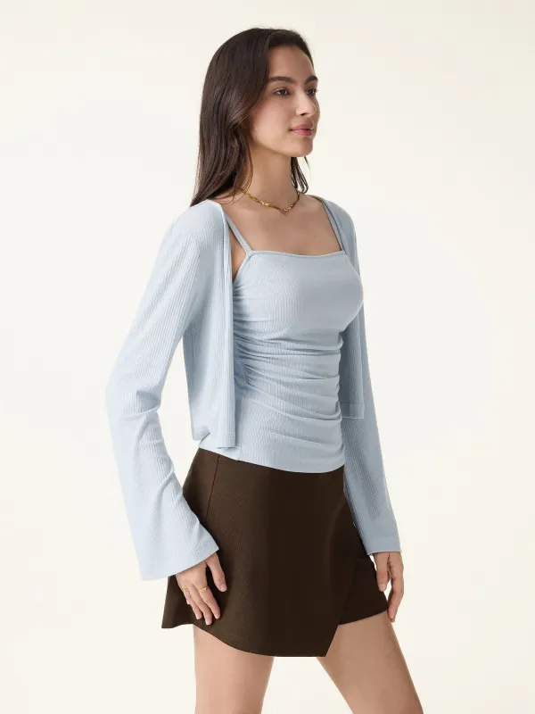 Soft Bell Sleeve Cropped Cardigan made by OGLmove