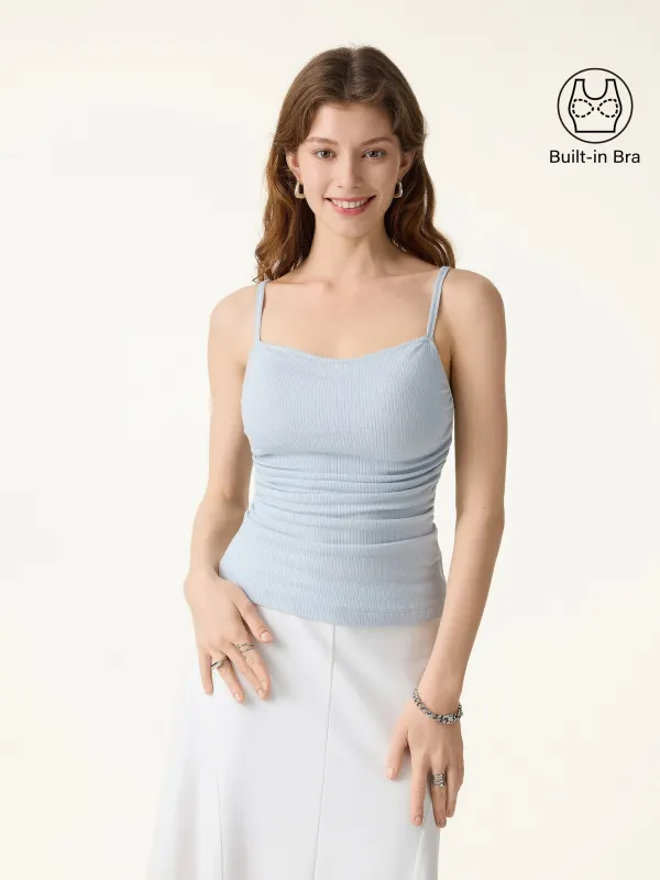 Soft Textured Adjustable Spaghetti Bra Tank sold by OGLmove
