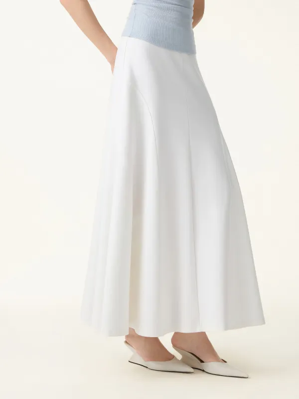Wrinkle-Resistant A-Line Flared Maxi Skirt made by OGLmove