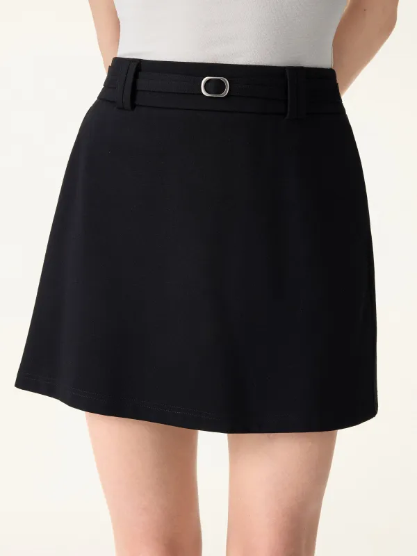 Stretch Ponte A-Line Mini Skort with Pockets made by OGLmove