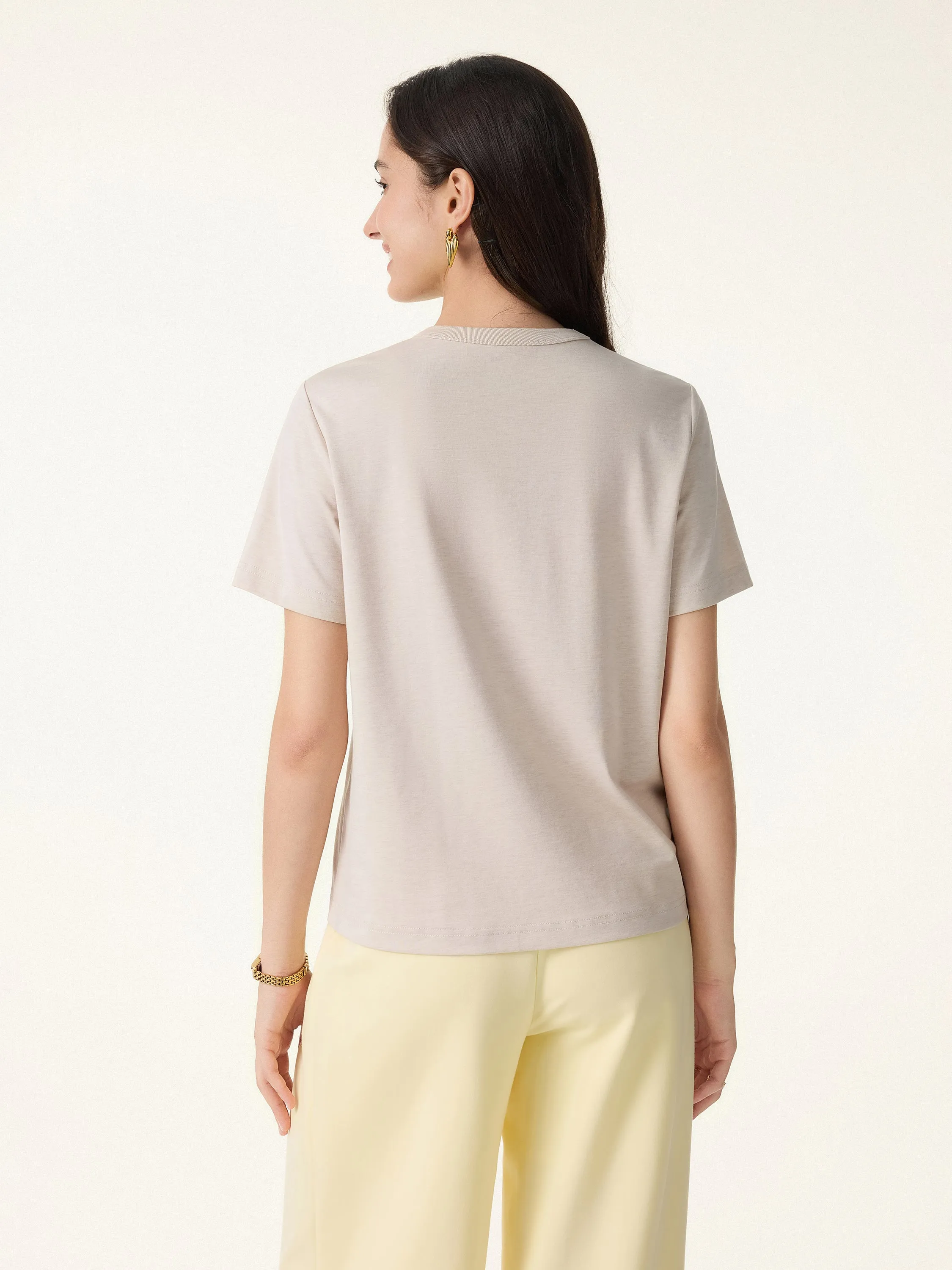 Modal Cotton Crew Neck Relaxed Summer Tee sold by OGLmove product image thumbnail 5