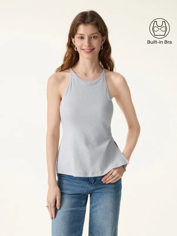 Stretch Cotton Side Slit Everyday Bra Tank made by OGLmove